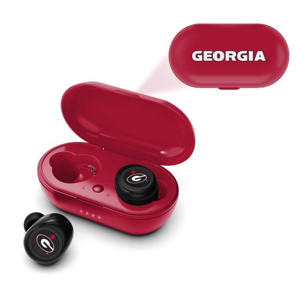 NCAA Georgia Bulldogs True Wireless Earbuds, Team Color Online Hot Sale