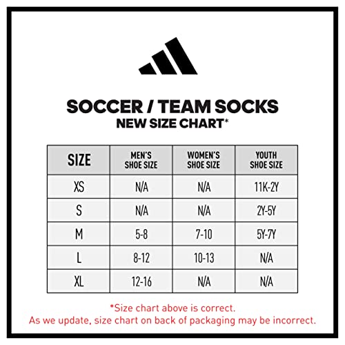 adidas Unisex Rivalry Soccer (2-pair) OTC Sock Team, Black White, Medium US For Sale