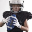 Franklin Sports Football - Grip-Rite 100 - Kids Junior Size - Youth Football - Durable Outdoor Rubber Football - Blue   White Fashion