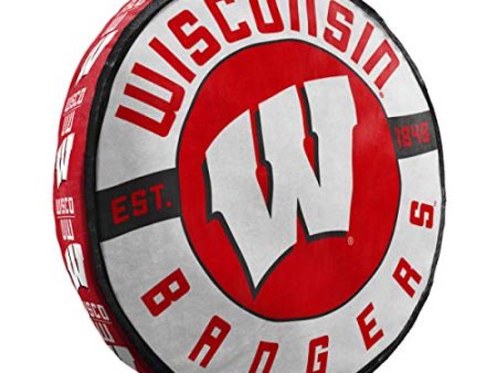 The Northwest Company NCAA Wisconsin Badgers Round Cloud Pillow, 15 , Team Colors Online Hot Sale