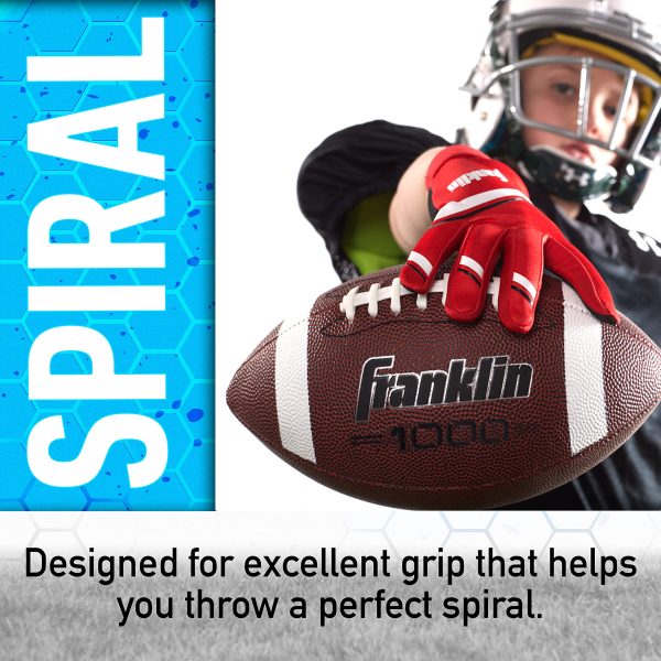 Franklin Sports Grip-Rite Junior Football — Fun Youth-Size Synthetic Leather Football for Kids’ Games Online Sale