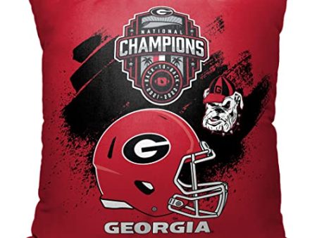 Northwest The Company NCAA Georgia Bulldogs 2022 National Football Champions Pillow, 18  x 18 , Achieve Online Sale