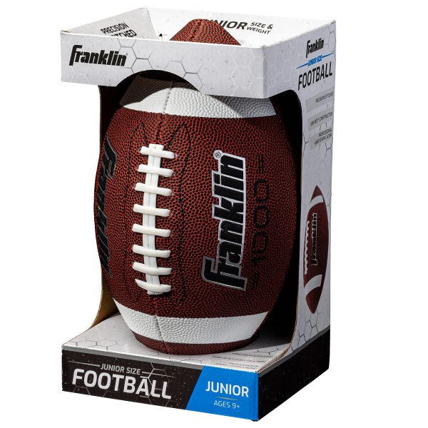 Franklin Sports Grip-Rite Junior Football — Fun Youth-Size Synthetic Leather Football for Kids’ Games Online Sale