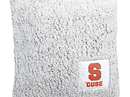 Campus Colors Two Tone Sherpa Throw Pillow, 14  x 14  Officially Licensed Plush Pillow for Home, College Dorm Room, or Gameday, Frosty Fleece Throw Pillow (Syracuse Orange - Multicolor) Online Sale